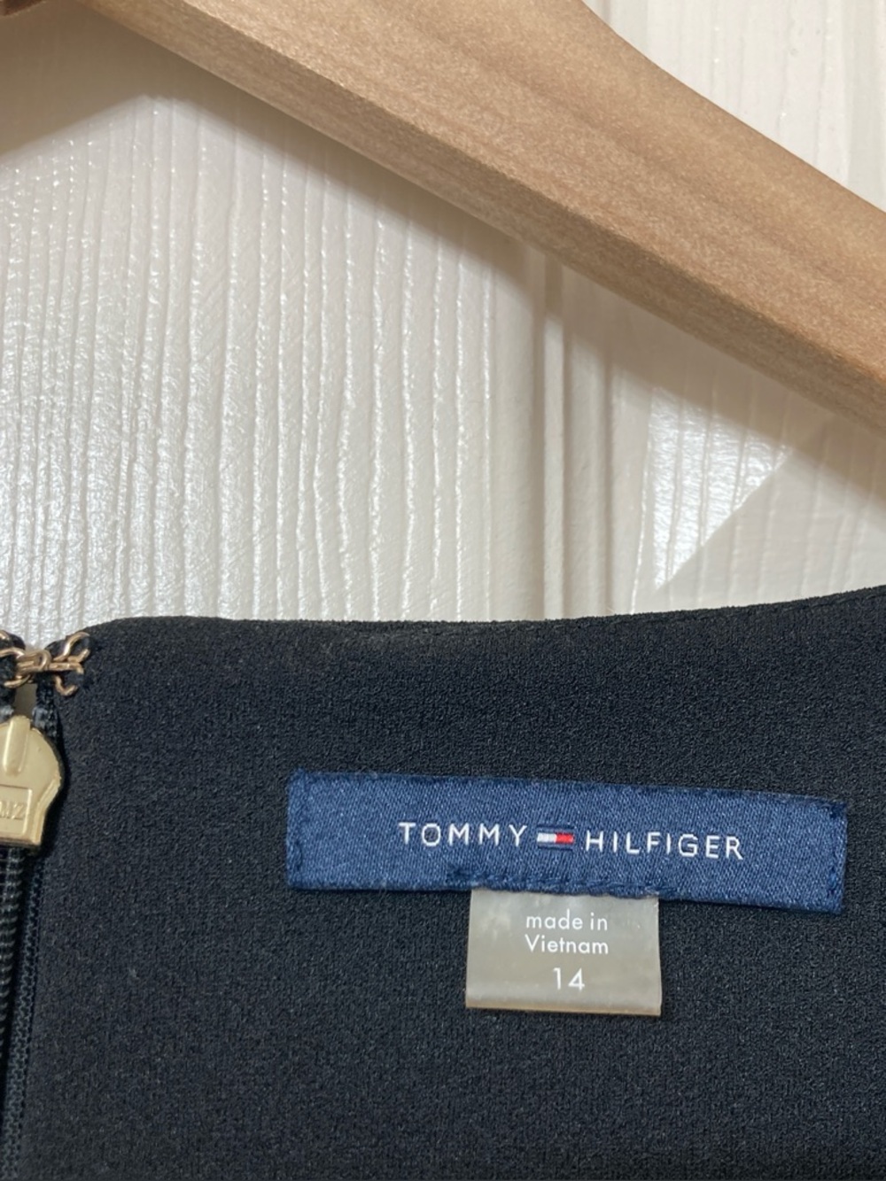 Tommy Hilfiger Black White Blue Stripe Sleeveless A-line Dress 14 Preppy Career - Picture 2 of 8